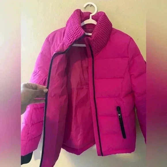 Stand-Away Collar Short Puffer Jacket -MICHAEL KORS